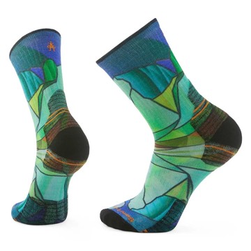 Strumpor Smartwool Hike Targ Cush Mirror Mountain Print Crew