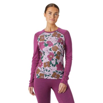 Maglietta Helly Hansen LIFA MERINO MIDW GRA CREW Magenta 2.0