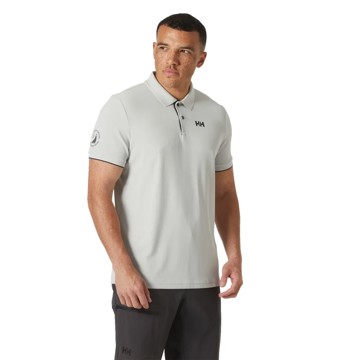 Marškinėliai su apykakle Helly Hansen OCEAN 2.0 Grey Fog