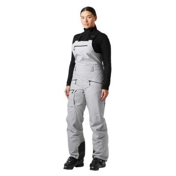 Pantalón Helly Hansen W Powderqueen Bib 2.0 Grey Melang