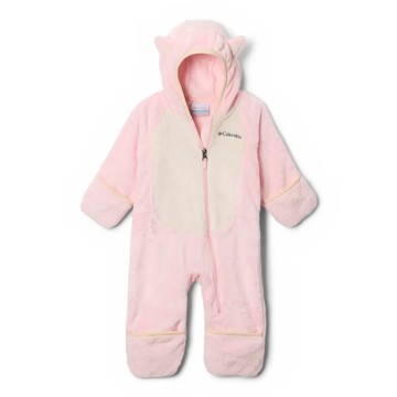 Columbia One-Piece Suit Foxy Baby Sherpa Bunting Satin Pink