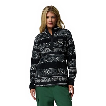 Polarfleece COLUMBIA BENTON SPRINGS PRINTED 1/2 SNAP Black
