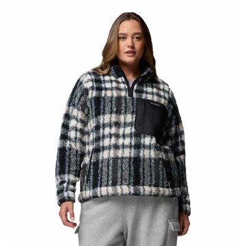 Polar Fleece Columbia West Bend 1/4 Zip Ii Black Herringplaid