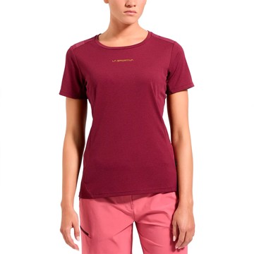 Marškinėliai La sportiva RIDGE T-SHIRT W Redwood/Savana
