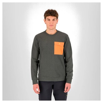 Podszewka polarowa KARPOS MESDI' CREWNECK Woodl.Gray/Vibr.O