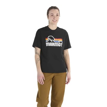 Póló MARMOT W COASTAL TEE SS Black/Multi