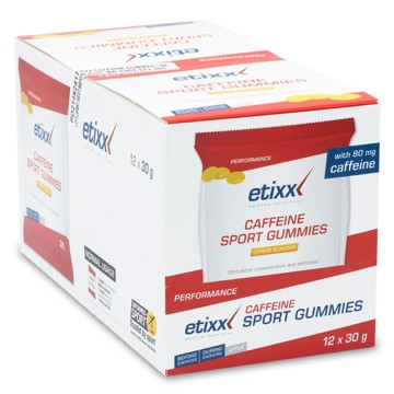 Gel energético ETIXX GUMMIES + CAFFEINE 12 uds CITRUS