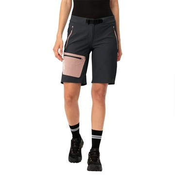 Pantalón Vaude BADILE SHORTS Black/Soft Rose