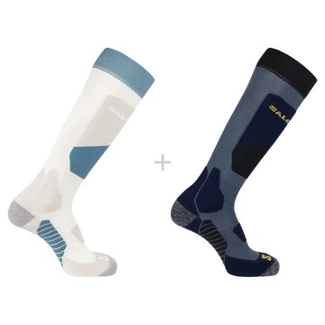 Sukat SALOMON SOCKS S/ACCESS 2-PACK Copen Blue/EGRET