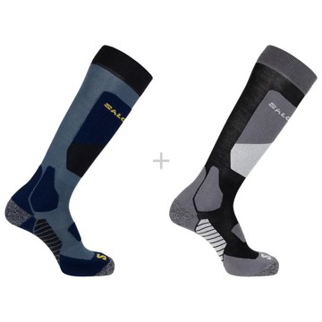 Sukat SALOMON SOCKS S/ACCESS 2-PACK BLACK/Copen Blue