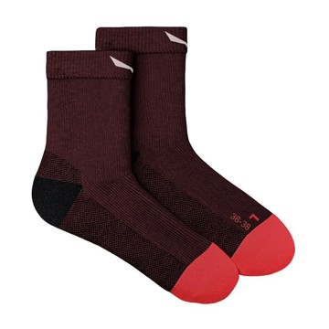 Nogavice Salewa Mtn Trn Am W Qrt Sock Syrah