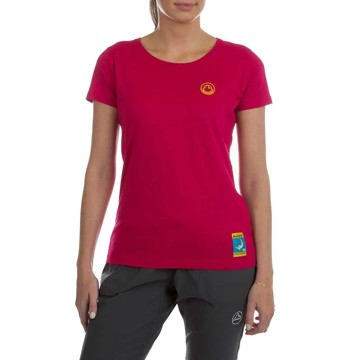 T-Shirt La sportiva CLIMBING ON THE MOON W Fucsia/Gi