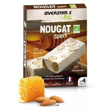 Riegel OVERSTIMS BIO NOUGAT Almedras-Miel 4 ud