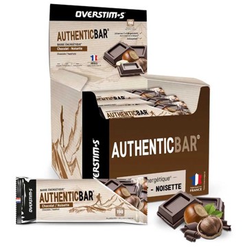 Riegel OVERSTIMS Authentic Bar Choco y Avellana 50g 32 ud