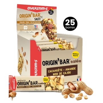 Riegel OVERSTIMS Origin Sal Cacahuet Alm Anacar 25 ud