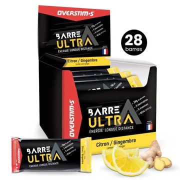 Riegel OVERSTIMS Ultra Bar Limón y Jengibre 28 ud