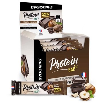 Riegel OVERSTIMS Proteina Choco Avellanas 32 ud