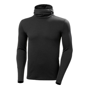 Póló Helly Hansen LIFA MERINO MIDWEIGHT HOODIE Black