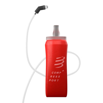 Flasche COMPRESSPORT ErgoFlask 500mL + Tube RED