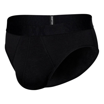 Herenslip SAXX COOLING COTTON BRIEF FLY Black