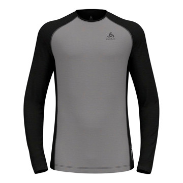T-Shirt Odlo Bl Top Crew Ls Natural Perf Grey Melange