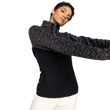 Forro Polar Roxy Sayna True Black Roxygram Tonal