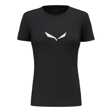 Marškinėliai Salewa SOLID DRY W T-SHIRT Black Out