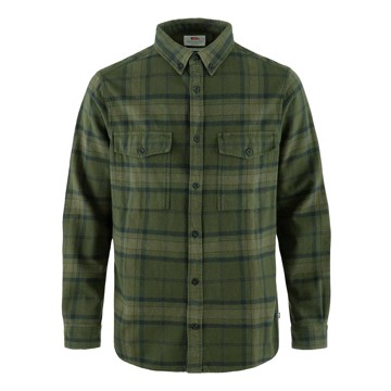 Marškiniai FJÄLLRÄVEN ÖVIK TWILL SHIRT M Deep Forest-Green