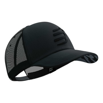 Berretto COMPRESSPORT TRUCKER CAP Black/Black Refl