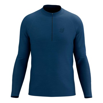 Tričko COMPRESSPORT TRAIL HZ LS TSHIRT M Poseidon