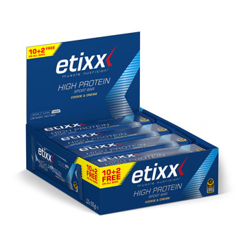 Barretta ETIXX HIGH PROTEIN BAR 12X55G COOKIE & CREAM