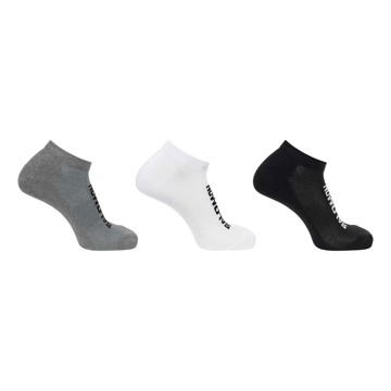 Meias Salomon EVERYDAY LOW 3X BLACK/WHITE/MED GREY ME