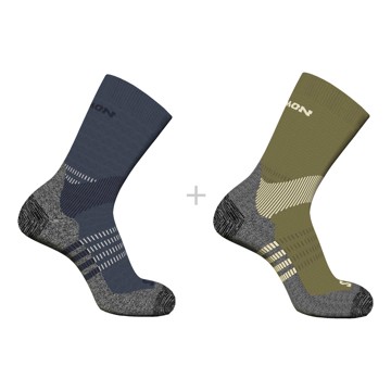 Meias Salomon X ULTRA ACCESS CREW XPAC Gothic Olive/G