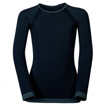 T-shirt ODLO TOP CREW LS PERF WARM ENFANT Black