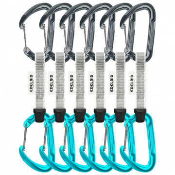 Jatkot Edelrid PURE WIRE SET Pack 6 x10cm Slate-Icemint