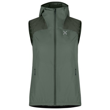 Vesta MONTURA RISE HOODED VEST WOMAN Verde Salvia
