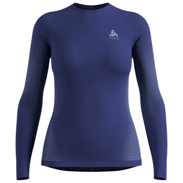 T-Shirt Odlo Bl Top Crew Ls Perf Warm Skipper Blue