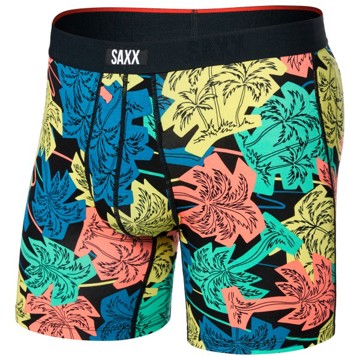 Boxer SAXX VIBE XTRA BOXER BRIEF FLY Palm Fun-Black