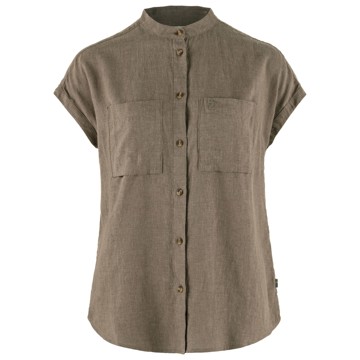 Košile Fjällräven Övik Hemp Shirt Ss W Suede Brown