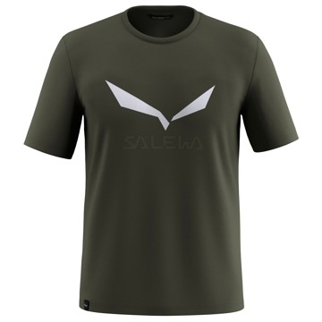 Salewa T-shirt SOLIDLOGO DRY M T-SHIRT. Dark Olive