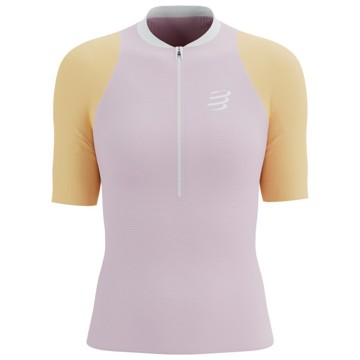 Tričko COMPRESSPORT RACING POSTURAL SS TOP W Roseate/O