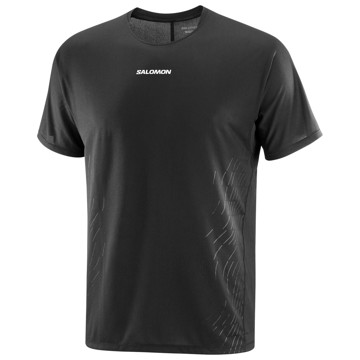 Camiseta Salomon Sense Aero Ss Tee Gfx M Deep Black/Black