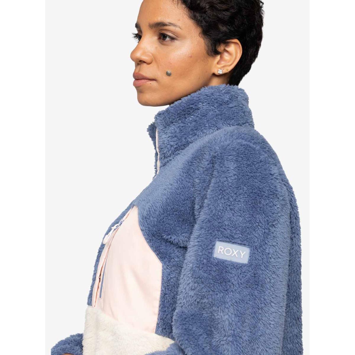 Roxy Dameshoodie met sherpa-voering en ritssluiting, heritage heather, XXL