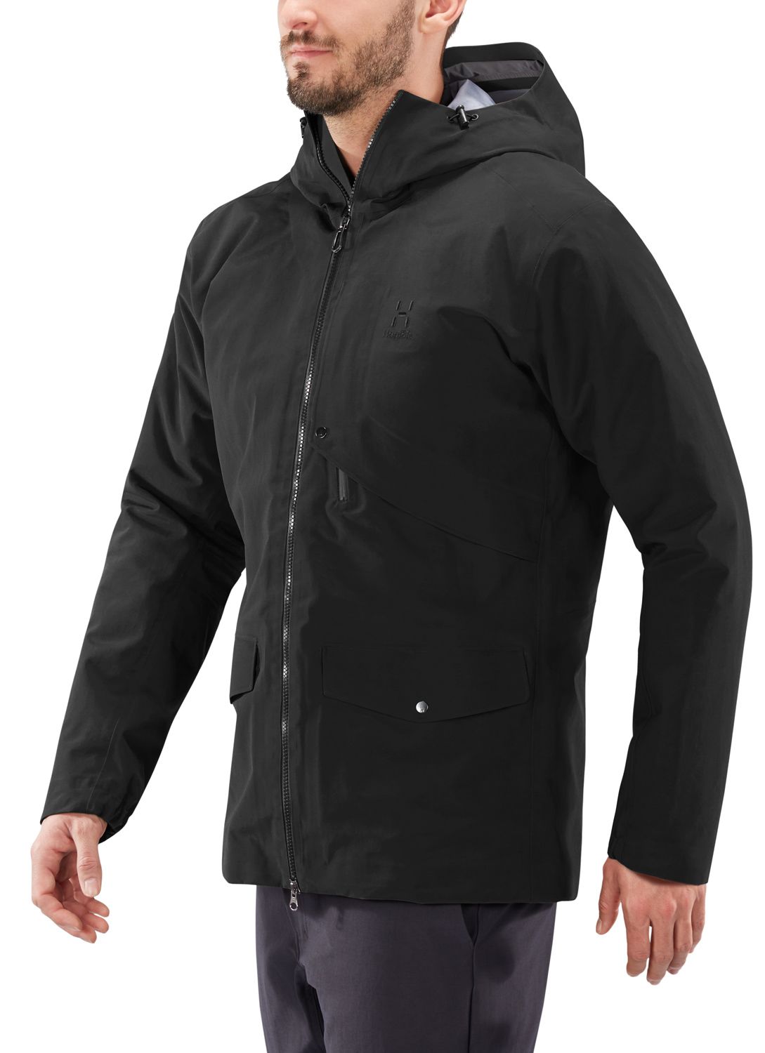 ホグロフス SELJA JACKET MEN アウトドア ジャケット XS ブラック 603317 メンズ HAGLOFS インナージャケット取り外し可能 ホグロフス SELJA JACKET MEN アウトドア ジャケット XS ブラック