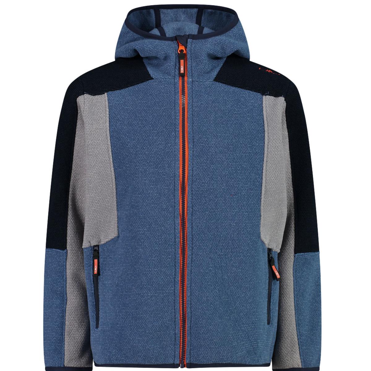 Giacca Bambino CMP In Pile Caldo Con Cappuccio - Bluestone Ideale Per Montagna E Scuola - Foto 9