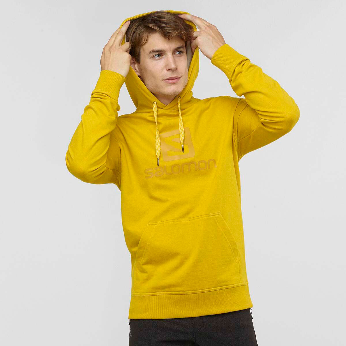 Salomon Logo Hoodie Lemon Curr Barrabes