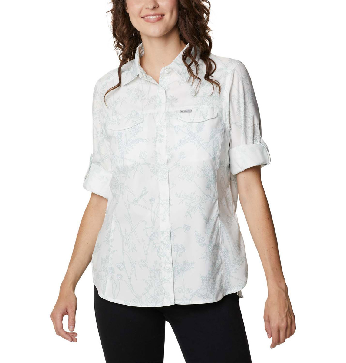 Columbia Silver Ridge Lite Plaid Shirt W White Art Barrabes