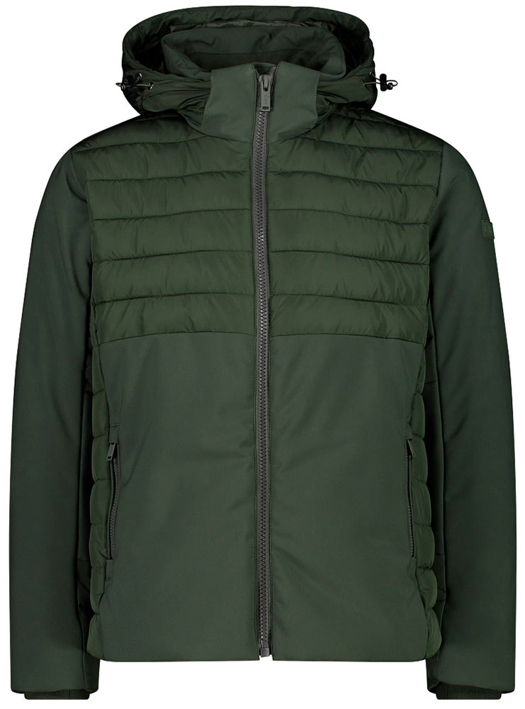 CMP MAN JACKET ZIP HOOD PETROLEUM - Herren Softshell Jacke Mit Kapuze