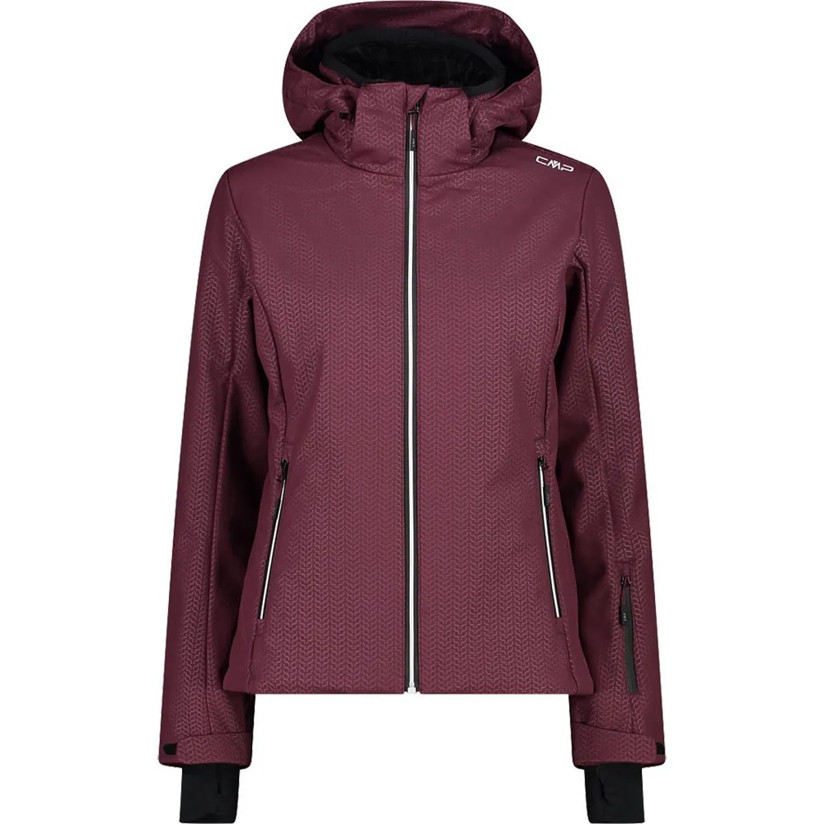 Women's Zip-up Padded Jacket With A Fixed Hood Cmp Blue Ink