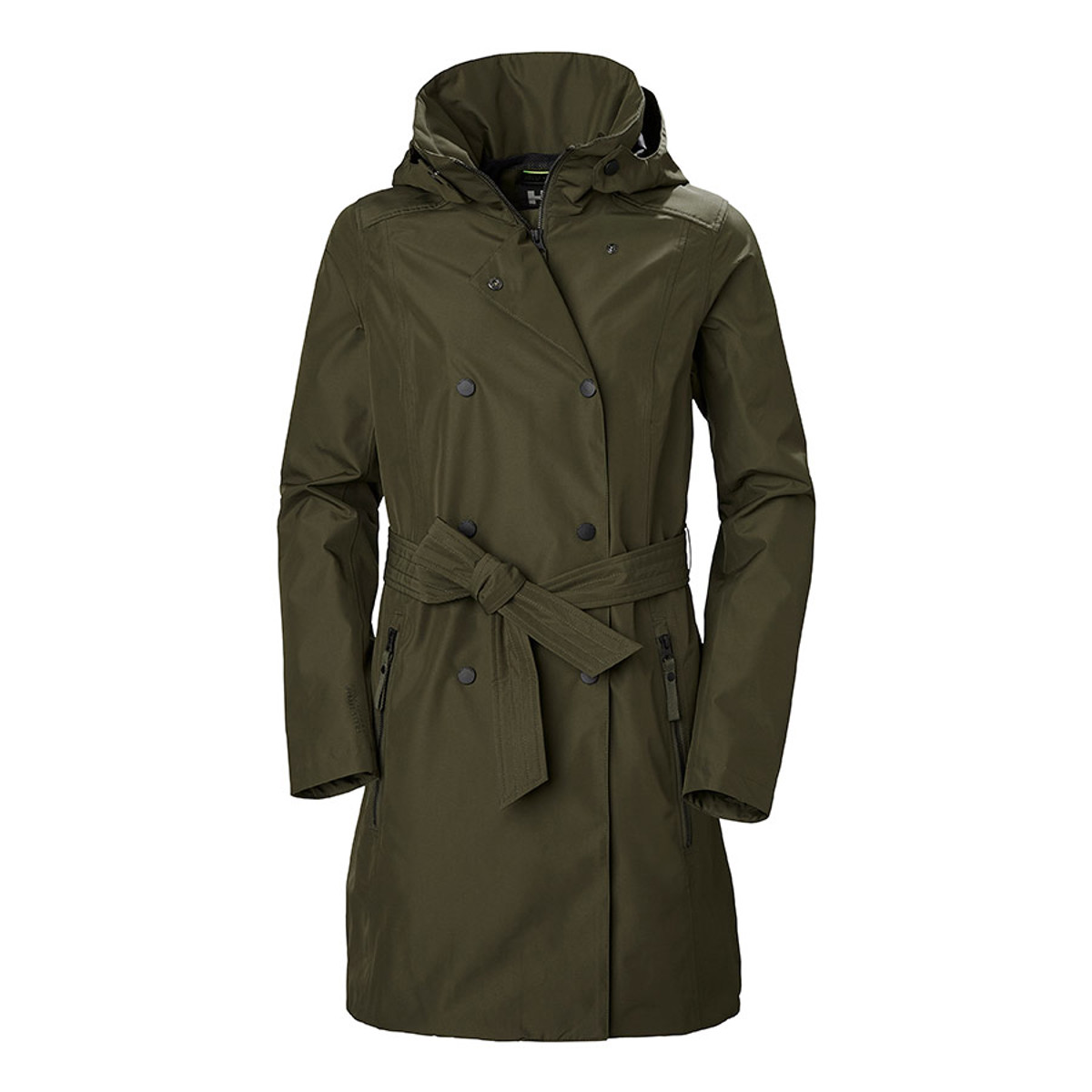 Helly Hansen Women's Welsey II Trench Insulated Waterproof Windproof Breathable Jacket, Utility Green, XL UK